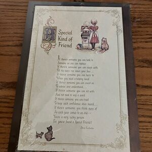 Vintage Special Kind of Friend Decorative Plaque